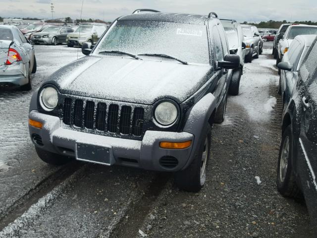 1J4GL48K42W300671 - 2002 JEEP LIBERTY SP BLACK photo 2