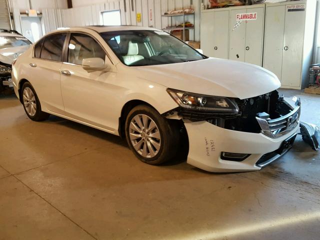 1HGCR2F80DA210286 - 2013 HONDA ACCORD EXL WHITE photo 1