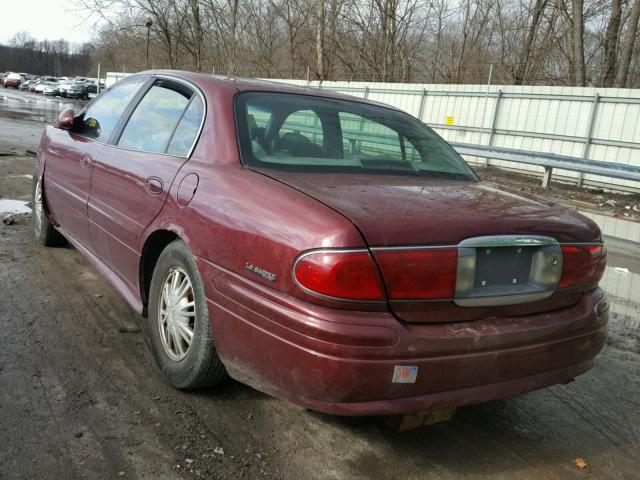 1G4HP54K714193549 - 2001 BUICK LESABRE CU BURGUNDY photo 3