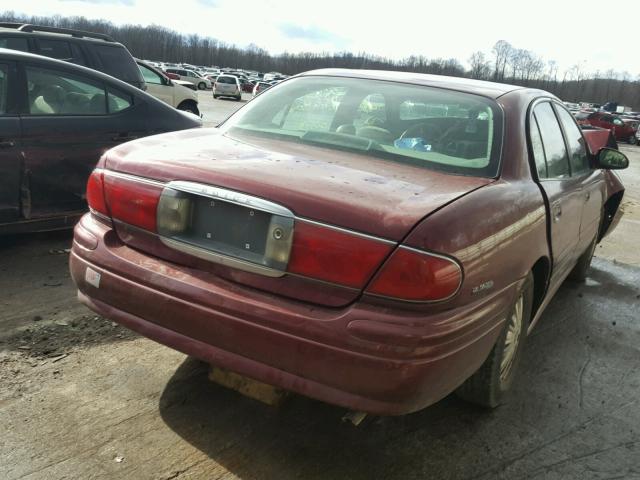 1G4HP54K714193549 - 2001 BUICK LESABRE CU BURGUNDY photo 4