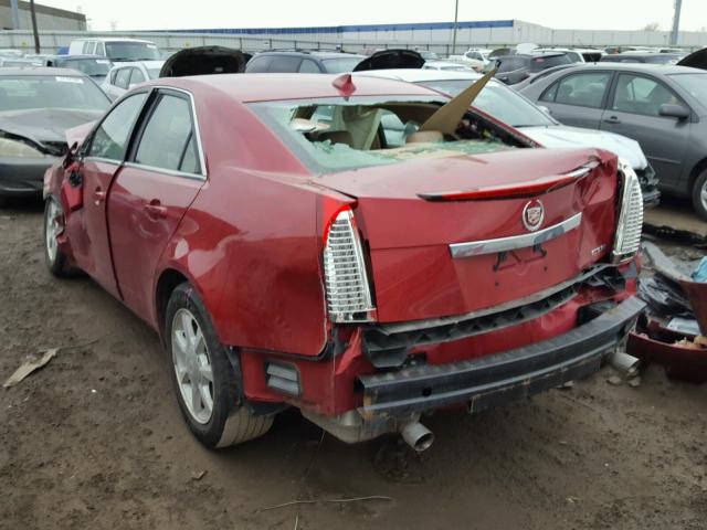 1G6DF577190166382 - 2009 CADILLAC CTS RED photo 3