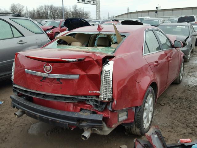 1G6DF577190166382 - 2009 CADILLAC CTS RED photo 4