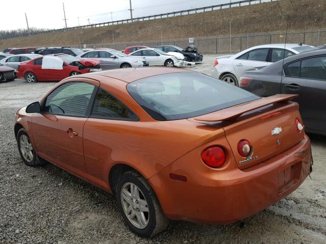 1G1AL12F957525987 - 2005 CHEVROLET COBALT LS ORANGE photo 3