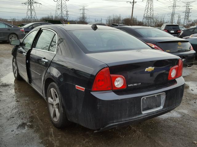 1G1ZC5E03CF159030 - 2012 CHEVROLET MALIBU 1LT BLACK photo 3