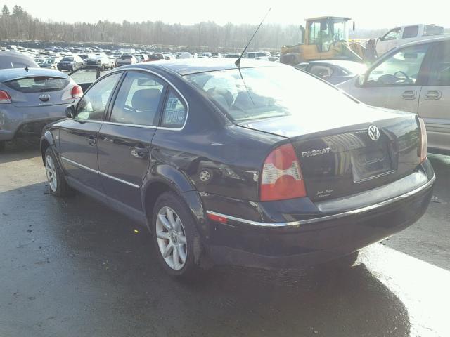 WVWPD63B64E139710 - 2004 VOLKSWAGEN PASSAT GLS BLACK photo 3