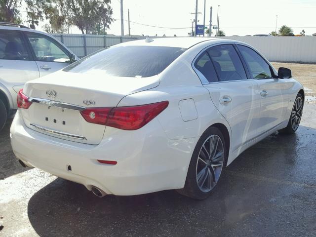 JN1BV7AP7FM342807 - 2015 INFINITI Q50 BASE WHITE photo 4