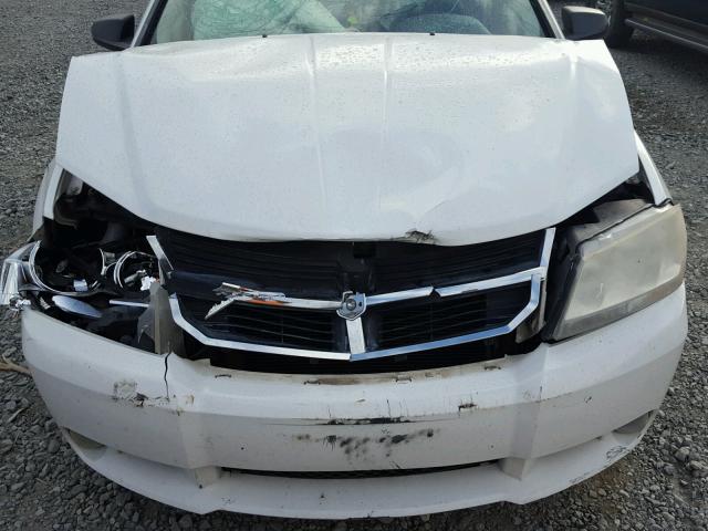 1B3LC56B49N508421 - 2009 DODGE AVENGER SX WHITE photo 7