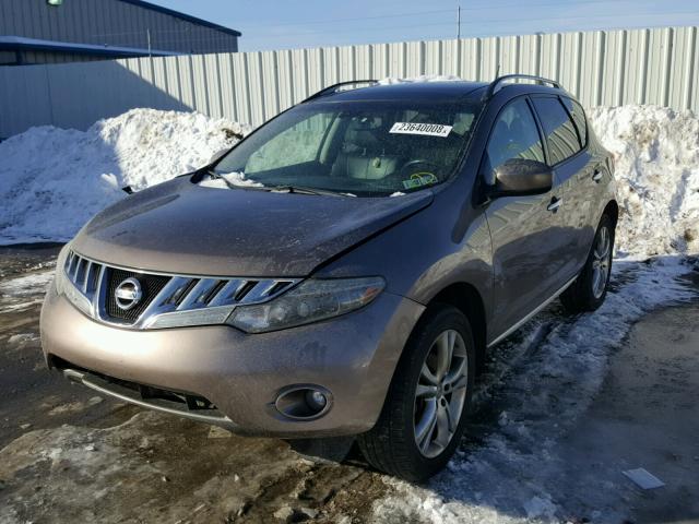 JN8AZ18W49W112856 - 2009 NISSAN MURANO S BROWN photo 2