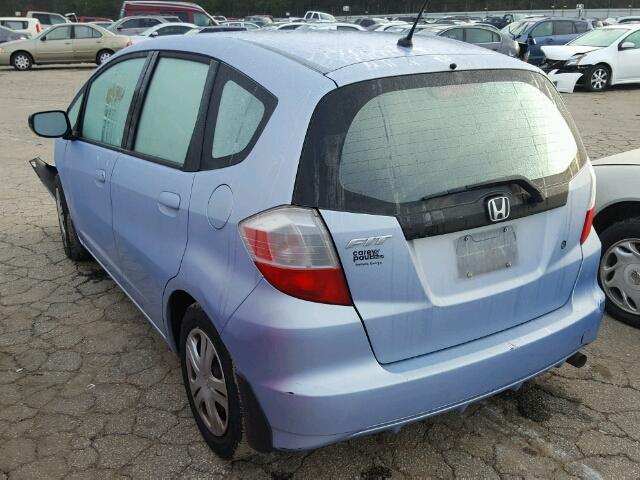 JHMGE87209S037216 - 2009 HONDA FIT BLUE photo 3