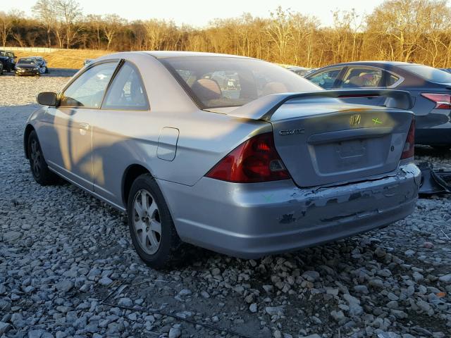 1HGEM22963L029136 - 2003 HONDA CIVIC EX ვერცხლისფერი ფოტო 3