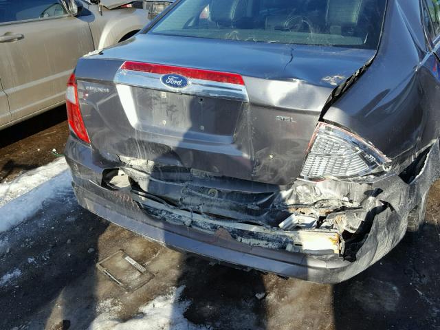 3FAHP0JA0CR163201 - 2012 FORD FUSION SEL GRAY photo 9