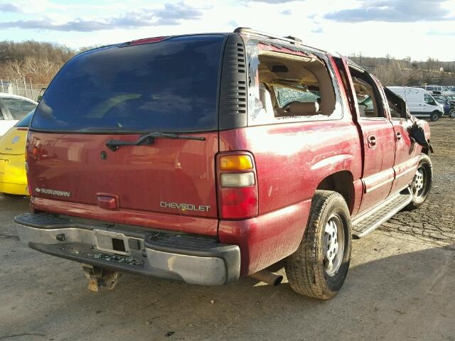 1GNFK16Z33J182783 - 2003 CHEVROLET SUBURBAN K RED photo 4