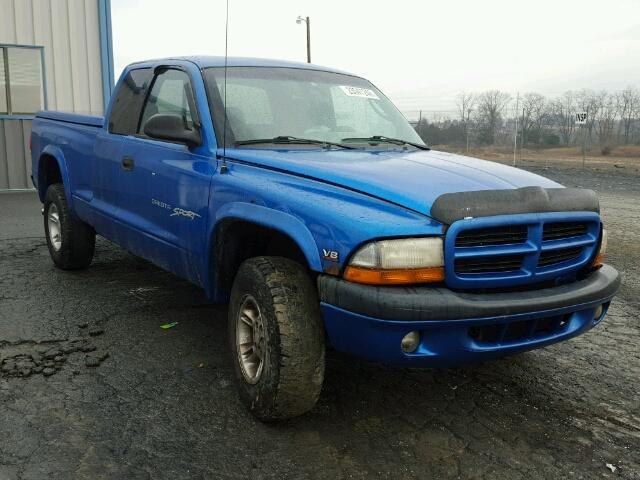 1B7GG22N1YS524594 - 2000 DODGE DAKOTA BLUE photo 1