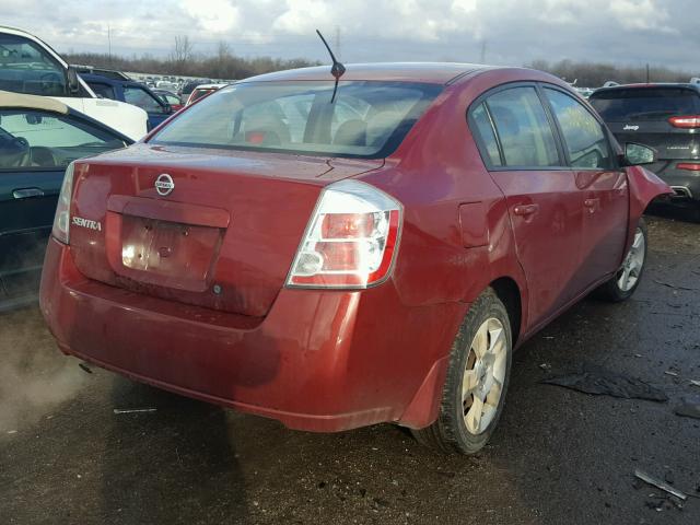 3N1AB61E38L707770 - 2008 NISSAN SENTRA 2.0 MAROON photo 4