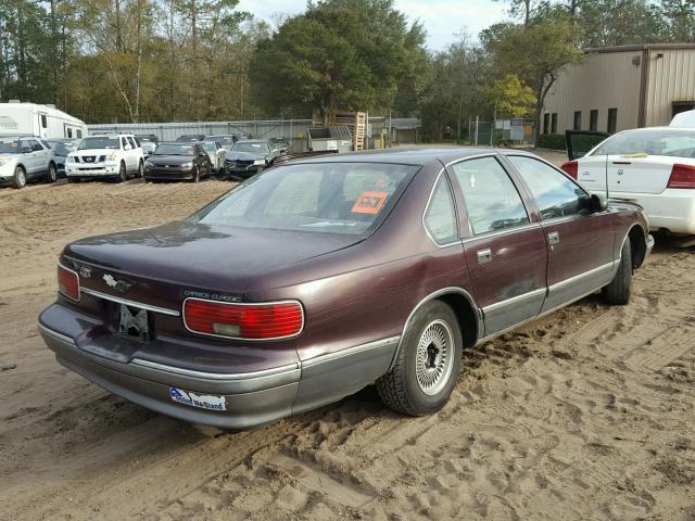 1G1BL52W2SR105127 - 1995 CHEVROLET CAPRICE CL RED photo 4