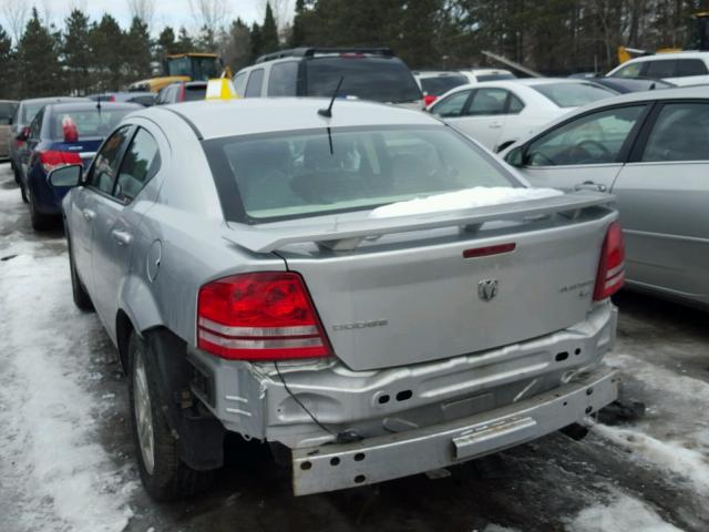 1B3CC5FB1AN168021 - 2010 DODGE AVENGER R/ SILVER photo 3