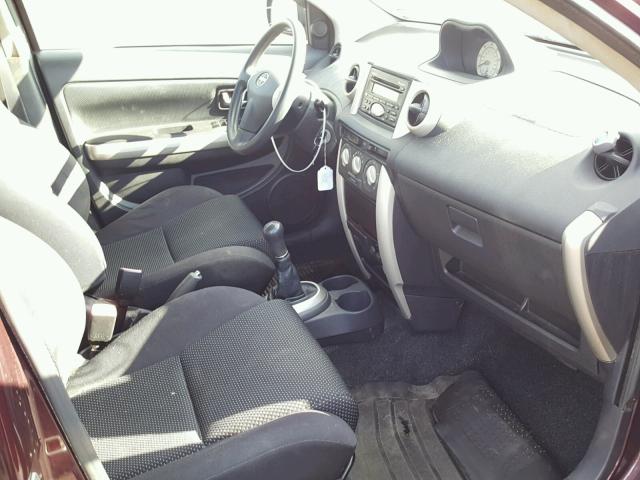 JTKKT624950094933 - 2005 TOYOTA SCION XA BURGUNDY photo 5