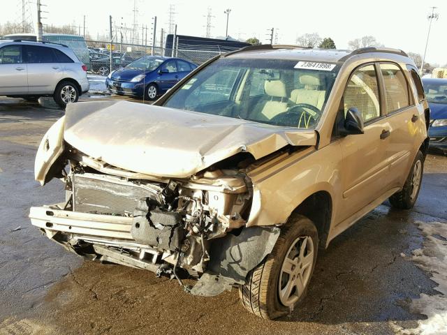 2CNDL13F256182776 - 2005 CHEVROLET EQUINOX LS BEIGE photo 2