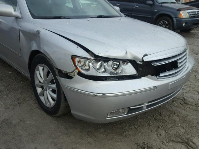 KMHFC46F37A212086 - 2007 HYUNDAI AZERA SE SILVER photo 9