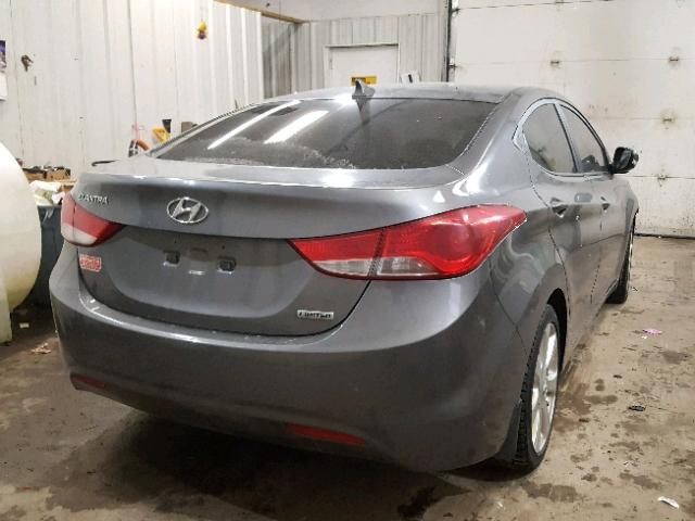 5NPDH4AE6DH294427 - 2013 HYUNDAI ELANTRA GL GRAY photo 4