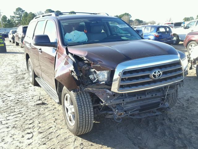 5TDBM5G12CS001564 - 2012 TOYOTA SEQUOIA SR MAROON photo 1