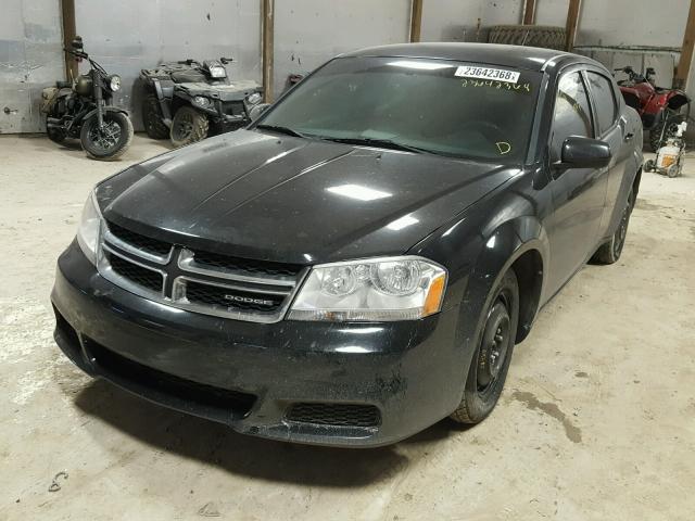 1C3CDZCB7CN142103 - 2012 DODGE AVENGER SX BLACK photo 2