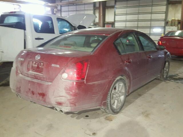 1N4BA41E05C824289 - 2005 NISSAN MAXIMA SE RED photo 4