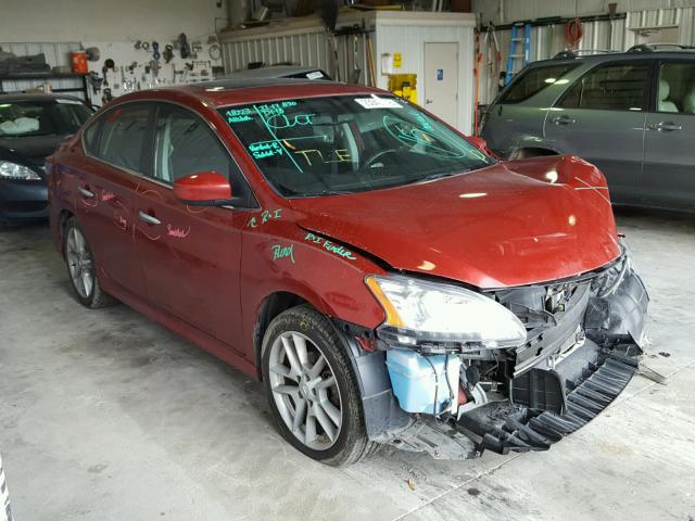 3N1AB7AP6EY258462 - 2014 NISSAN SENTRA S RED photo 1