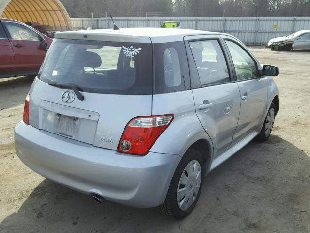 JTKKT624260167125 - 2006 TOYOTA SCION XA SILVER photo 4