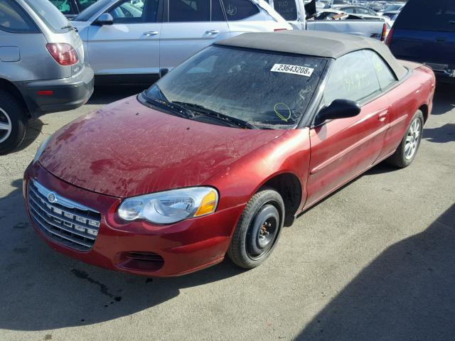 1C3EL75R54N268486 - 2004 CHRYSLER SEBRING GT RED photo 2