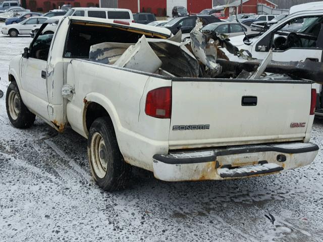 1GTCS14H938283422 - 2003 GMC SONOMA WHITE photo 3