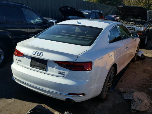 WAUPNAF54JA000911 - 2018 AUDI A5 PREMIUM WHITE photo 4