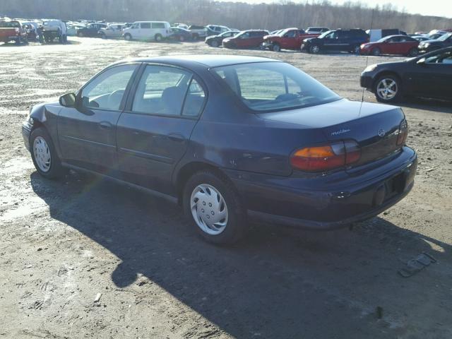 1G1ND52J316250000 - 2001 CHEVROLET MALIBU BLUE photo 3