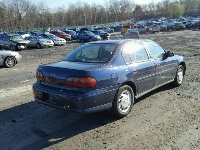 1G1ND52J316250000 - 2001 CHEVROLET MALIBU BLUE photo 4