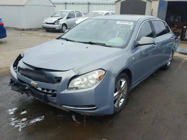 1G1ZH57B38F176496 - 2008 CHEVROLET MALIBU 1LT BLUE photo 2