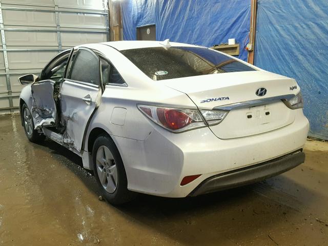 KMHEC4A44CA036497 - 2012 HYUNDAI SONATA HYB WHITE photo 3