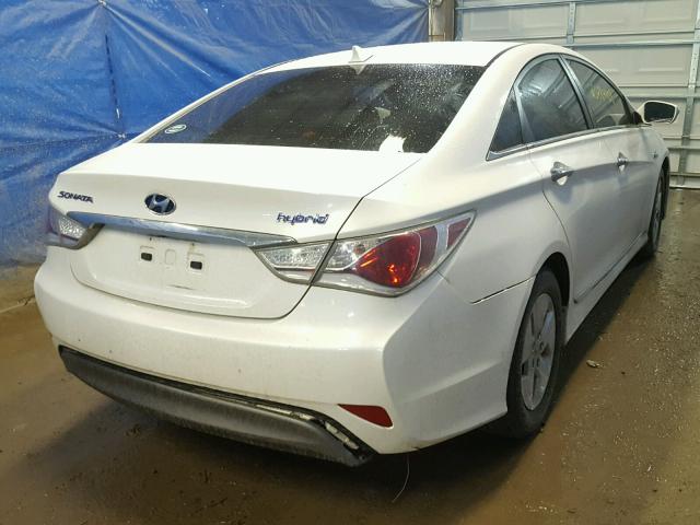 KMHEC4A44CA036497 - 2012 HYUNDAI SONATA HYB WHITE photo 4