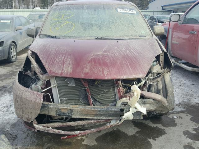 5TDZA23C75S308261 - 2005 TOYOTA SIENNA CE MAROON photo 9