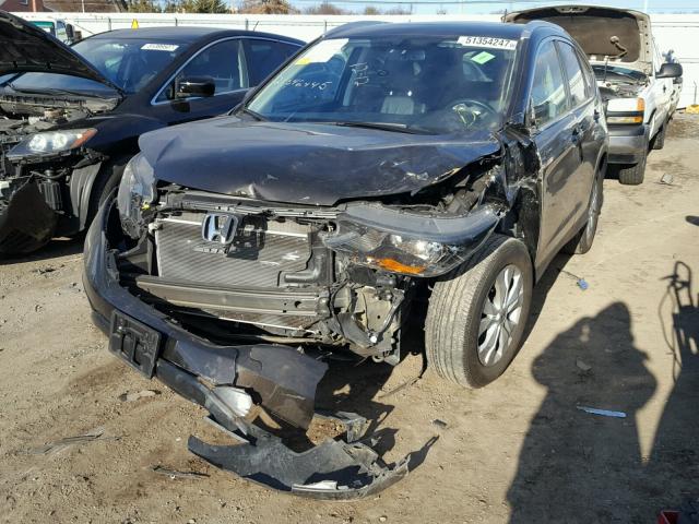 5J6RM4H76DL063820 - 2013 HONDA CR-V EXL BLACK photo 2