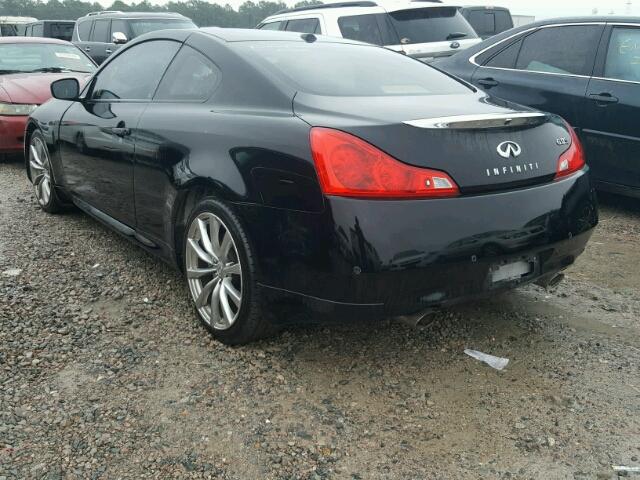 JN1CV6EK8AM102672 - 2010 INFINITI G37 BASE BLACK photo 3