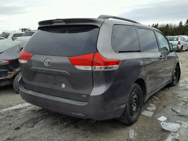 5TDKK3DC7DS352021 - 2013 TOYOTA SIENNA LE GRAY photo 4