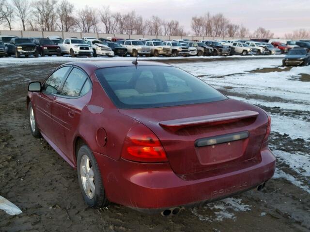 2G2WP552881166381 - 2008 PONTIAC GRAND PRIX RED photo 3