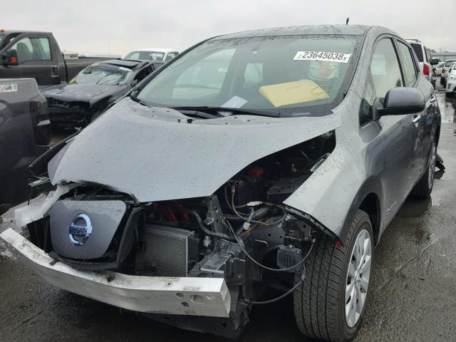 1N4AZ0CP0EC338965 - 2014 NISSAN LEAF S CHARCOAL photo 2