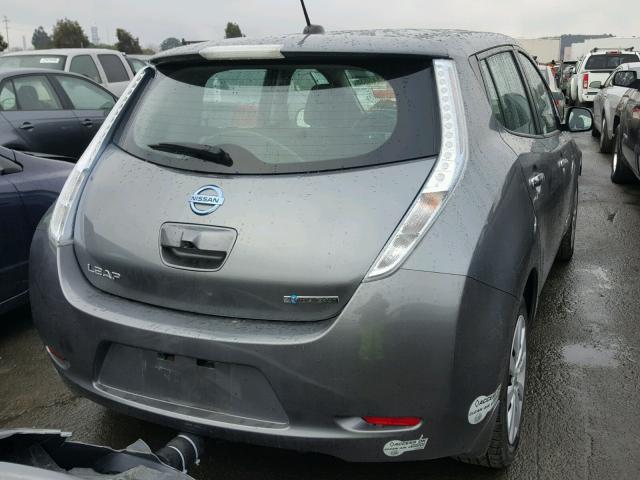 1N4AZ0CP0EC338965 - 2014 NISSAN LEAF S CHARCOAL photo 4