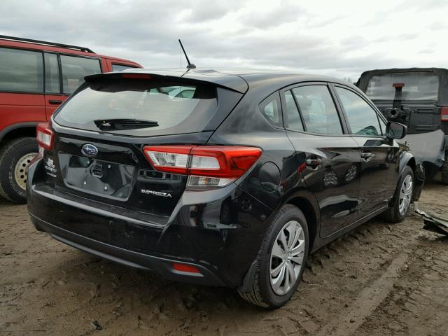 4S3GTAA60J3712698 - 2018 SUBARU IMPREZA BLACK photo 4