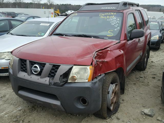 5N1AN08U25C633419 - 2005 NISSAN XTERRA OFF MAROON photo 9