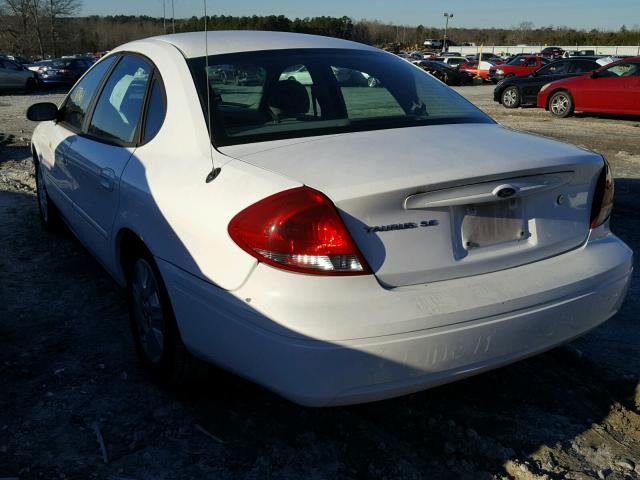 1FAFP53225A297280 - 2005 FORD TAURUS SE WHITE photo 3