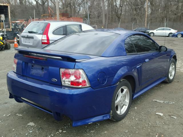 1FAFP40472F165890 - 2002 FORD MUSTANG BLUE photo 4