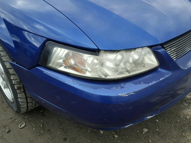 1FAFP40472F165890 - 2002 FORD MUSTANG BLUE photo 9