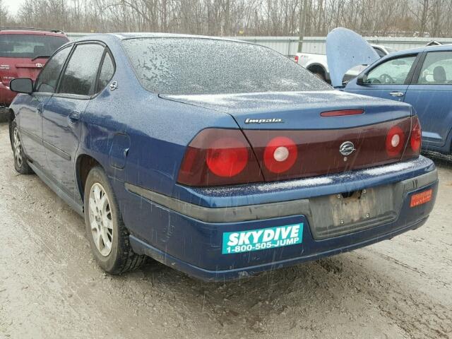 2G1WF52E939120980 - 2003 CHEVROLET IMPALA 蓝色 照片 3